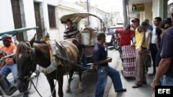 Cocheros en Cuba.