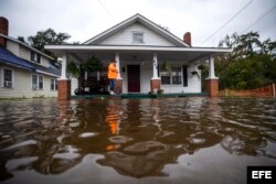 Inundaciones en Lumberton, Carolina del Norte.