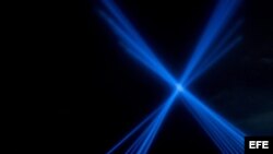 Vista de varios rayos de láser