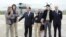 El presidente Francia, Francois Hollande, recibe a los periodistas que estuvieron secuestrados en Siria. 