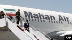Avión de la aerolínea iraní Mahan Aire, designada por gobierno de EE.UU.