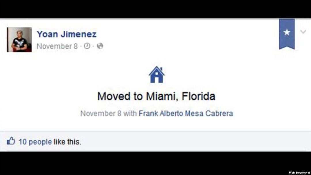 Mensaje del médico cubano Yoan Jiménez en Facebook.