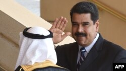Nicolás Maduro en un viaje a Riyadh, en noviembre de 2015.