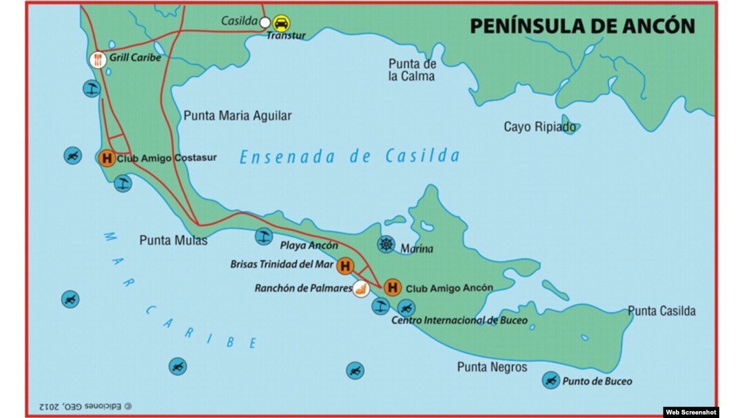 El hotel de Meliá se ubica en la playa María Aguilar, en la punta del mismo nombre.