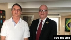 Orlando Gutiérrez Boronat fue recibido por Jair Bolsonaro en Río de Janeiro.