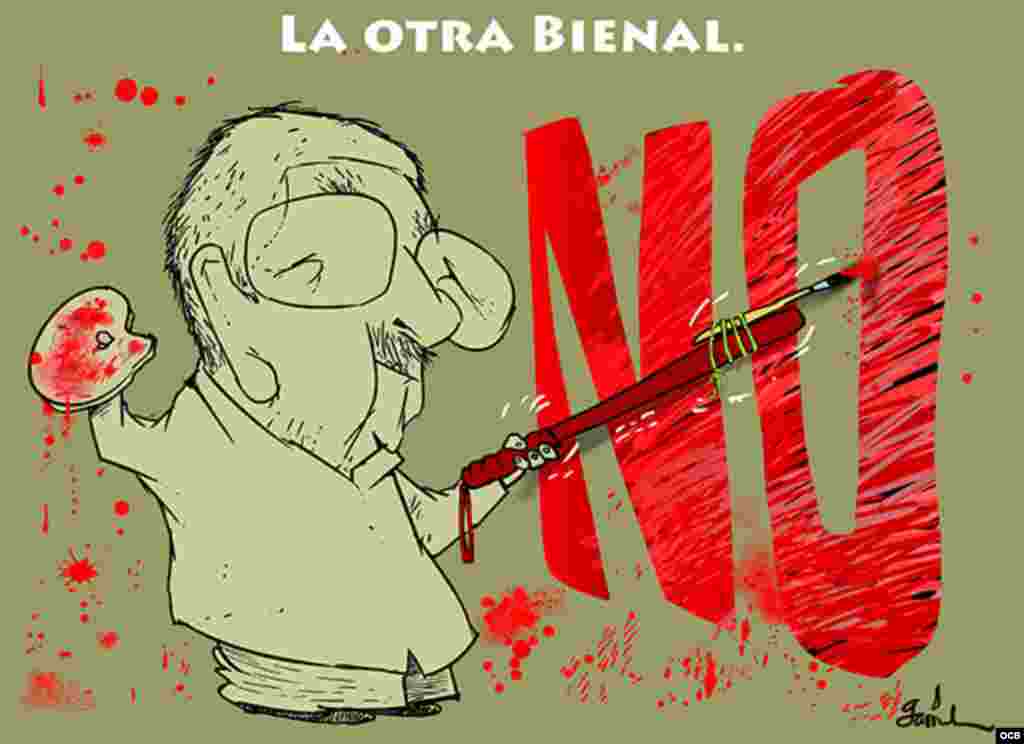 Garrincha cartoon about Bienal