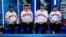 De izquierda a derecha, Pedro Martínez, John Smoltz, Randy Johnson y Craig Biggio.