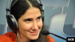 Yoani Sánchez de visita en Marti Noticias