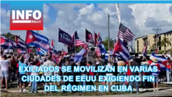 Exiliados se movilizan en varias ciudades de EEUU exigiendo fin del régimen en Cuba
