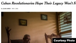 Artículo del diario "The New York Times" sobre la herencia de los "revolucionarios cubanos".