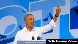 Barack Obama visita Miami y pide el voto para Biden y Harris