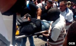 Accidente de tránsito en la Calle Aguilera de Santiago de Cuba.