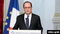 El mandatario francés, Francois Hollande, se dirige a la nación tras los ataques terroristas del viernes 13 de noviembre en París que dejaron al menos 128 muertos.