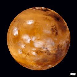 Fotografía facilitada por la NASA del planeta Marte.