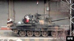 Fotografía de un tanque sirio