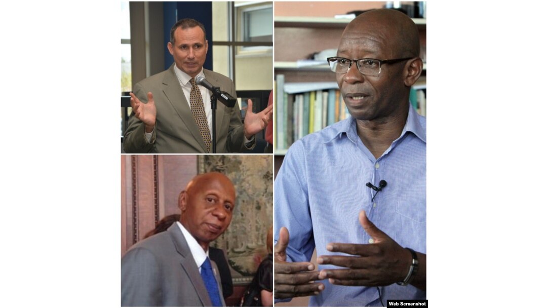 Guillermo Fariñas (Izq abajo) José Daniel Ferrer (Izq arriba y Manuel Cuesta Morúa (der)