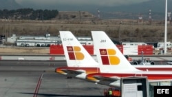 Aviones de la aerolínea española Iberia.