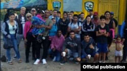Cubanos retenidos en Honduras el 5 de febrero de 2019. (Foto: Policía Nacional de Honduras)