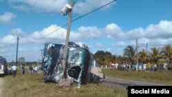 Accidente de tránsito en Camagüey / Foto de Facebook de Adelante Cuba