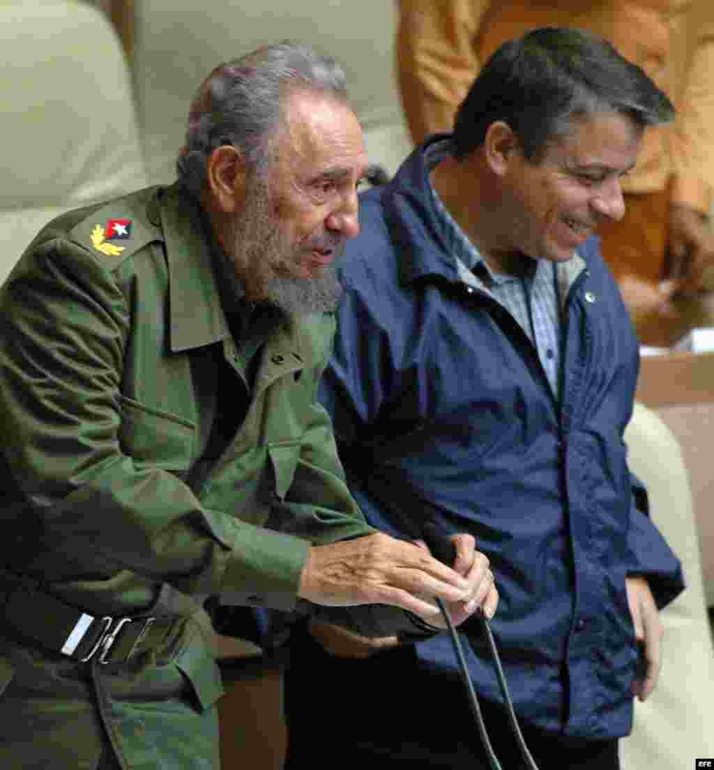 Castro con Pérez Roque en la Asamblea Nacional
