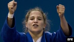 Imagen de archivo de Dayaris Mestre, una de las judocas cubanas que ganó el oro