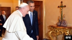 Papa recibió en el Vaticano en marzo de 2014 a Barack Obama 