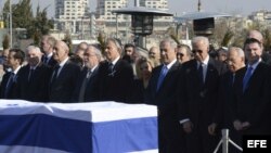 Entierro de Ariel Sharon, en Jerusalén, Israel. 