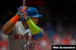 Yoenis Céspedes. Foto tomada del Twitter @LasMayores.com