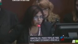 Canciller de Venezuela niega en OEA que haya escasez en su país