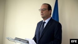 El presidente francés Francois Hollande, durante una rueda de prensa en la sede de la ONU en Nueva York.