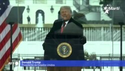 Presidente Donald Trump habla ante miles de partidarios en Washington