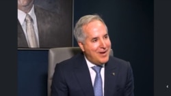 El empresario cubanoamericano Jorge Mas Santos durante una entrevista con Martí Noticias