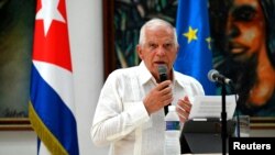 Josep Borrell en conferencia de prensa en La Habana, el 26 de mayo de 2023.