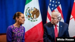 El presidente Donald Trump y su homóloga mexicana Claudia Sheinbaum.