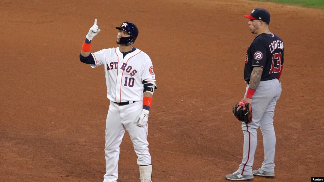 Yuli Gurriel de los Astros de Houston. Erik Williams-USA TODAY Sports vía Reuters.