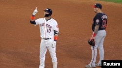 Yuli Gurriel de los Astros de Houston. Erik Williams-USA TODAY Sports vía Reuters.