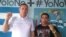 Yuselin Ferrera Espinosa (derecha) junto al líder de UNPACU, José Daniel Ferrer. (Foto: Cubanet)