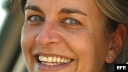 Fotografía de archivo tomada en 2003 facilitada por la agencia Associated Press que muestra a la fotógrafa Anja Niedringhaus en Jerusalén (Israel).