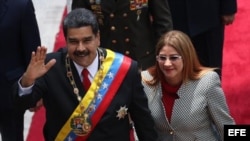 NIcolás maduro y Cilia Flores