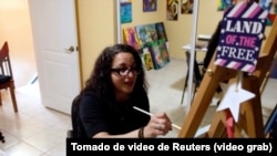 Ibis Piloto pintora cubana exiliada en Miami. 