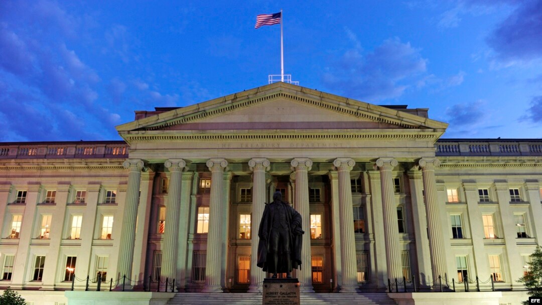 Imagen facilitada que muestra el edificio del Departamento del Tesoro en Washington DC, Estados Unidos.