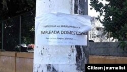 Sectores solventes como los artistas y dueños de pequeños negocios en Cuba tienen demanda de empleadas domésticas.