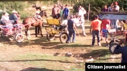 Caballeritos en la peregrinación de San Lázaro.