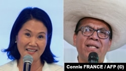 Candidata del partido Fuerza Popular, Keiko Fujimori, y candidato del partido Juntos por el Perú, Roberto Sánchez