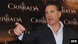 El actor Andy García, durante una rueda de prensa promocional de la película "Cristiada" en Ciudad de México (México).