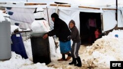 Refugiada siria en el oriente de Líbano 