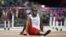 Dayron Robles tras fracasar en una de las carreras en los Juegos Olímpicos de Londres 2012. 