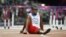 Dayron Robles tras fracasar en una de las carreras en los Juegos Olímpicos de Londres 2012. 
