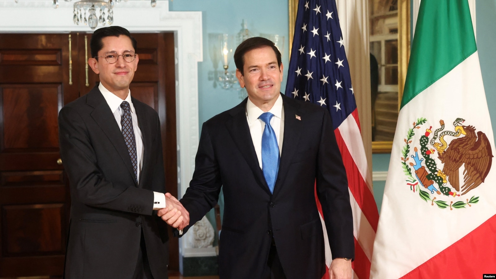 Secretario de Estado Rubio recibe en Washington al canciller mexicano