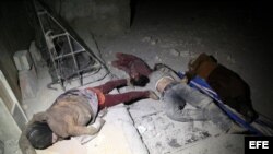 Ataque químico contra civiles en la ciudad siria de Duma.